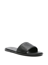 Roma embossed-logo leather sandals